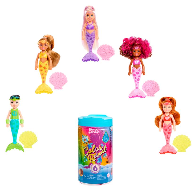 BARBIE COLOR REVEAL SIRÈNE CHELSEA ASSORTIES POUPÉES, BARBIE ET FIGURINES / Barbie et